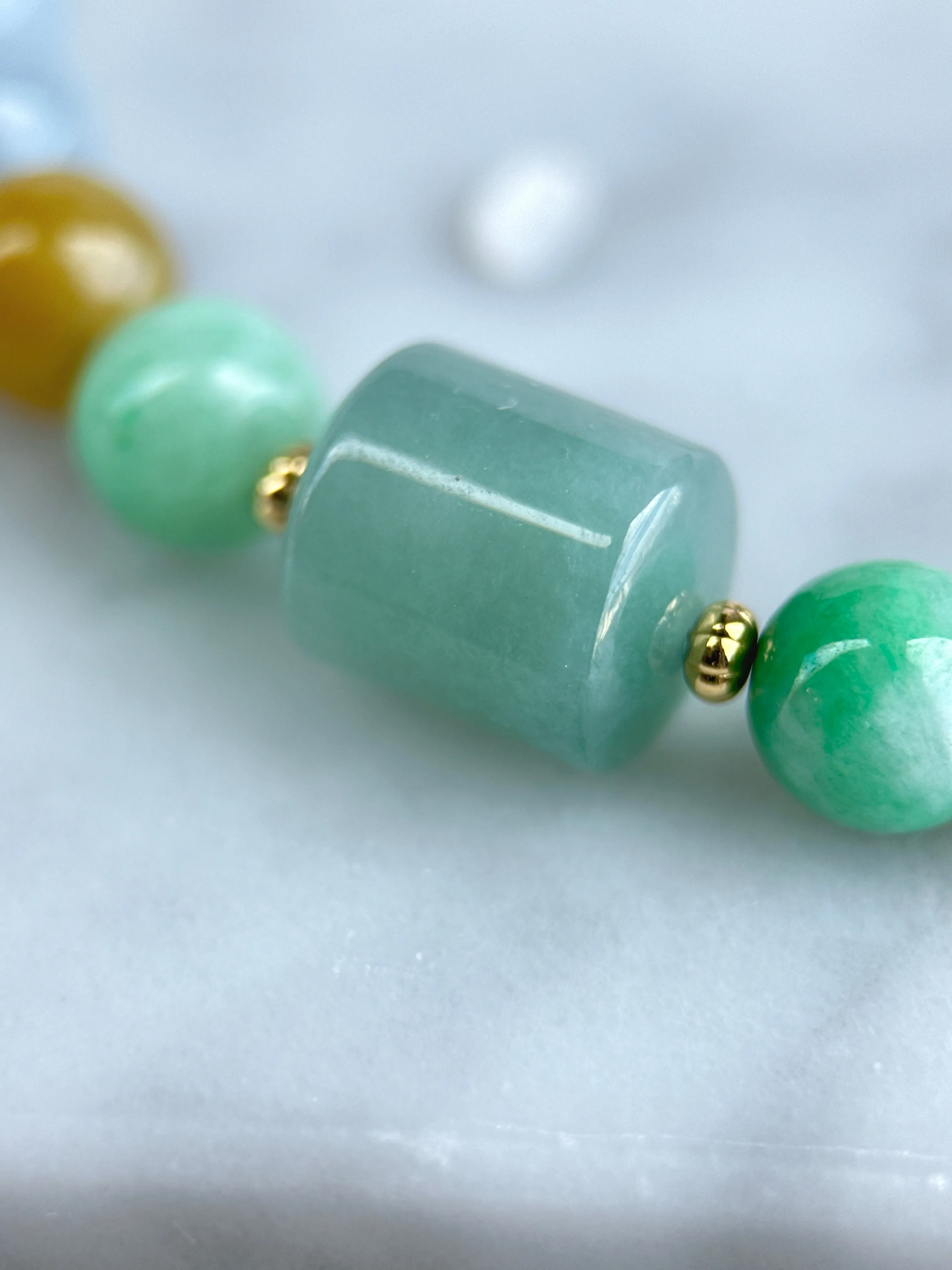 22388 Jade of Abundance Highly Translucent Bracelet