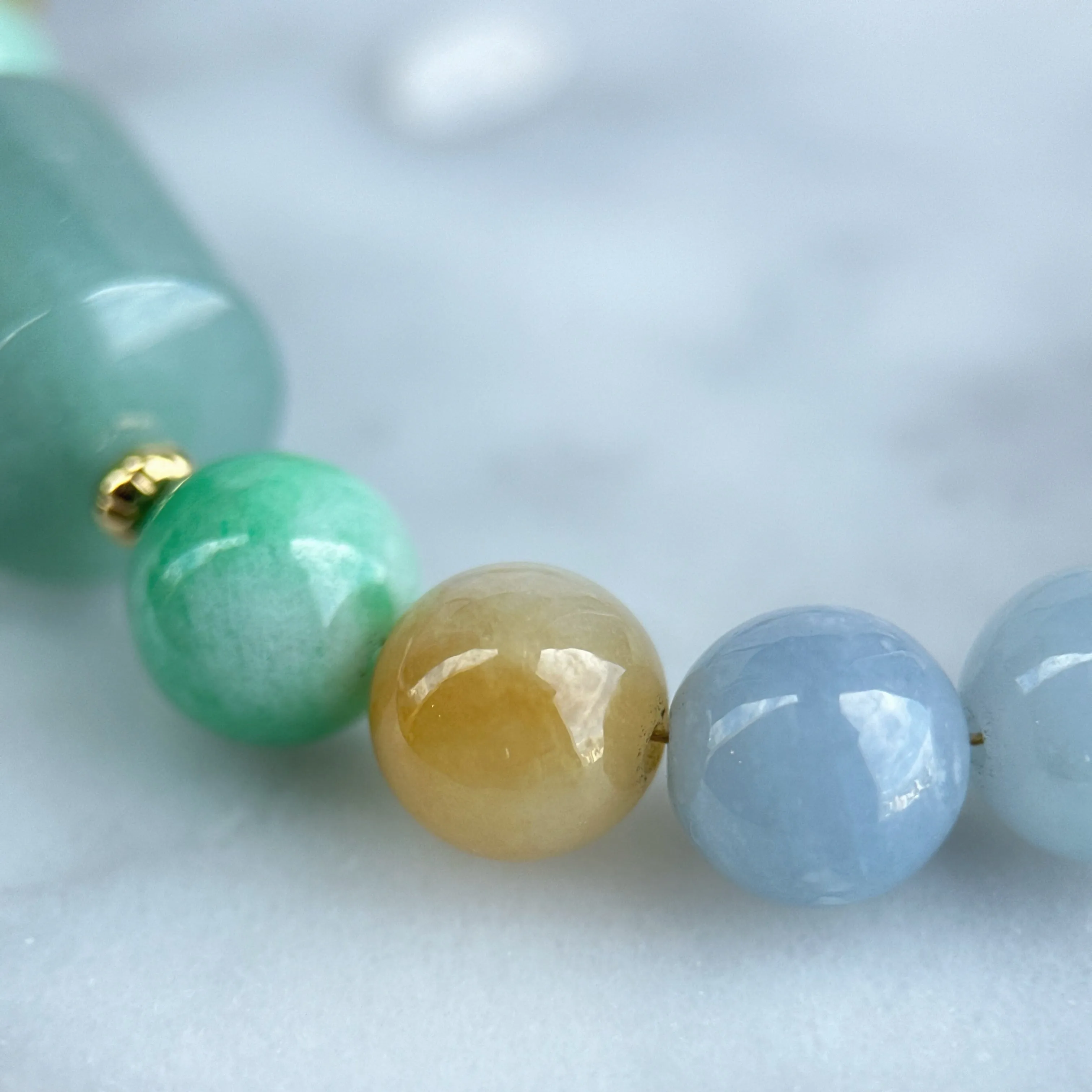 22388 Jade of Abundance Highly Translucent Bracelet