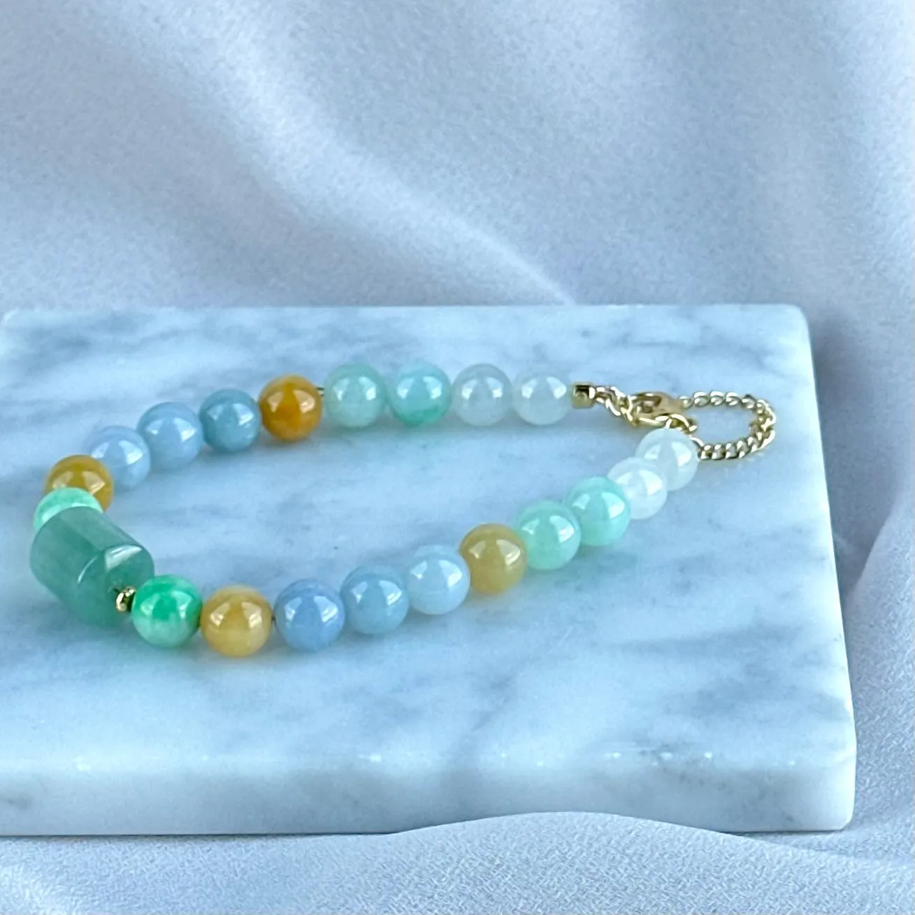 22388 Jade of Abundance Highly Translucent Bracelet