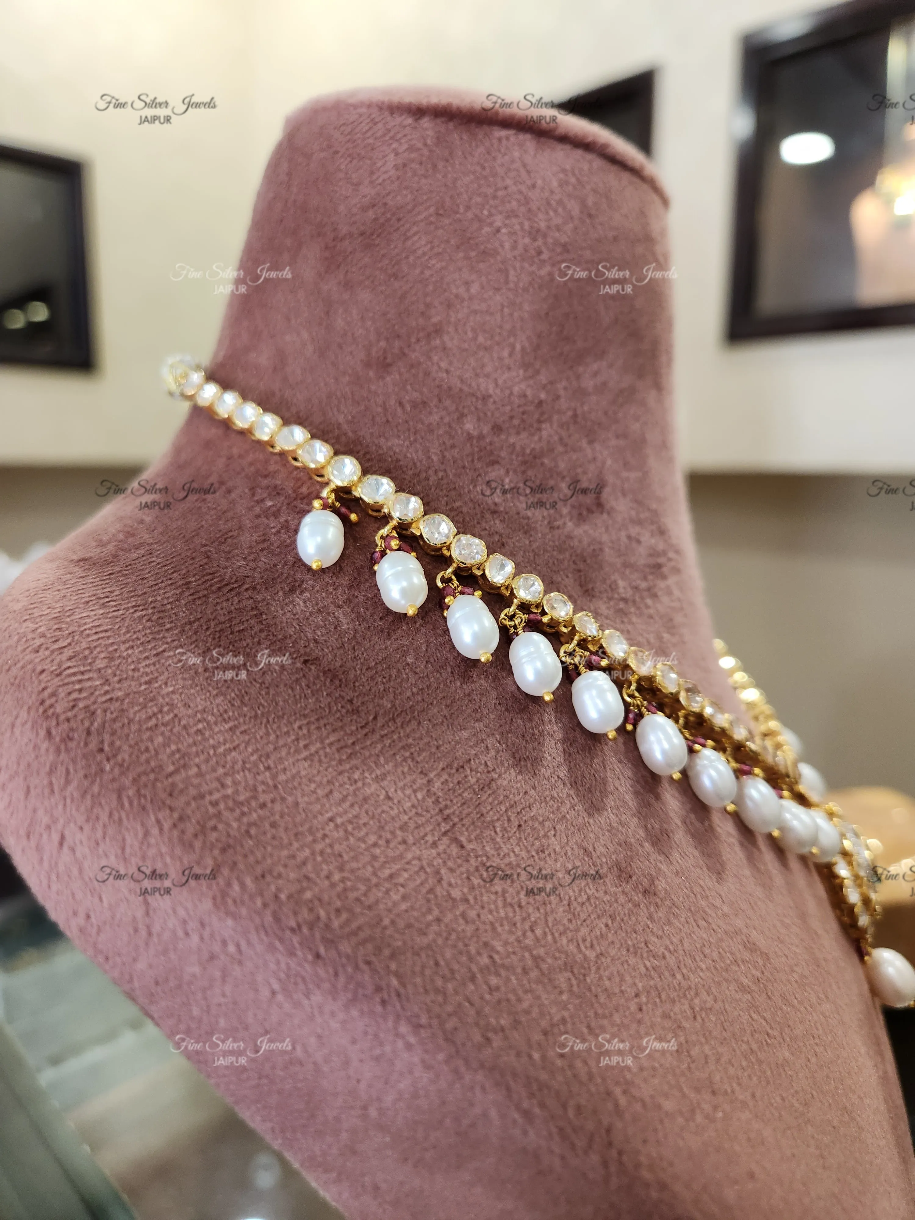 925 silver Veer bridesmaid necklace