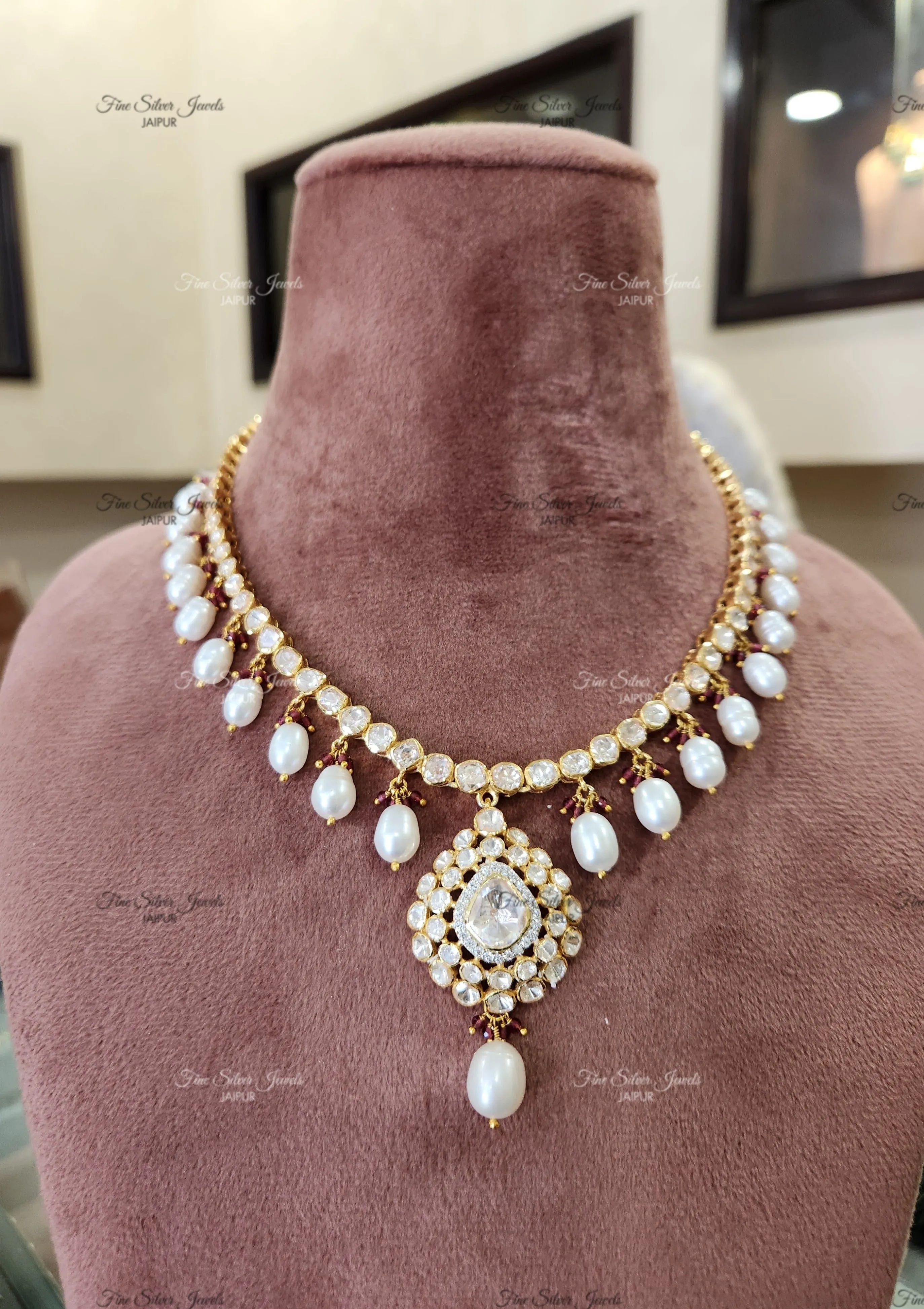 925 silver Veer bridesmaid necklace