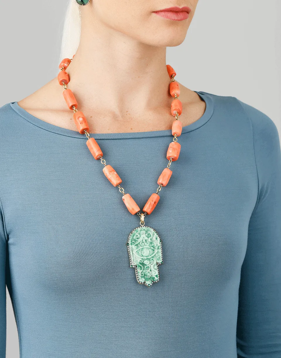 Antique Bamboo Coral Necklace