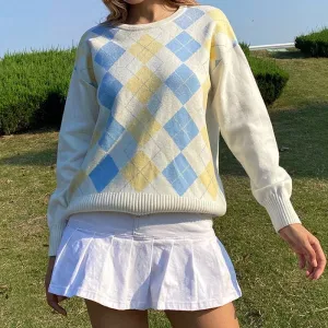 Argyle Plaid Sweater