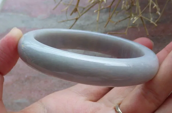 Certified Hand Carved Green 100% Natural Myanmar Burma Grade A JADE Jadeite Circle Bangle Bracelet 58mm