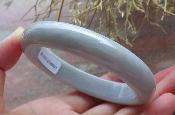 Certified Hand Carved Green 100% Natural Myanmar Burma Grade A JADE Jadeite Circle Bangle Bracelet 58mm