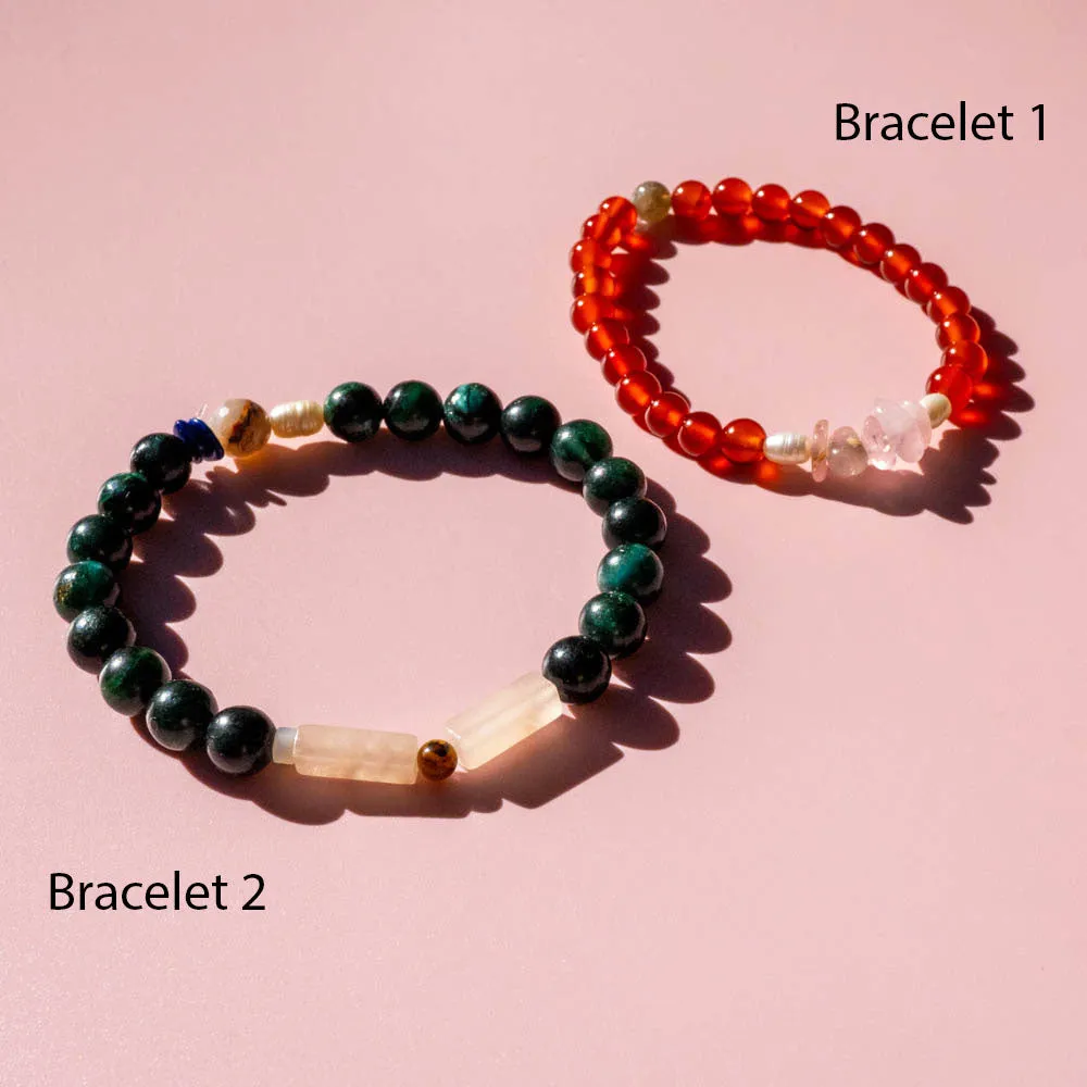 Couples Bracelet | Carnelian   Emerald