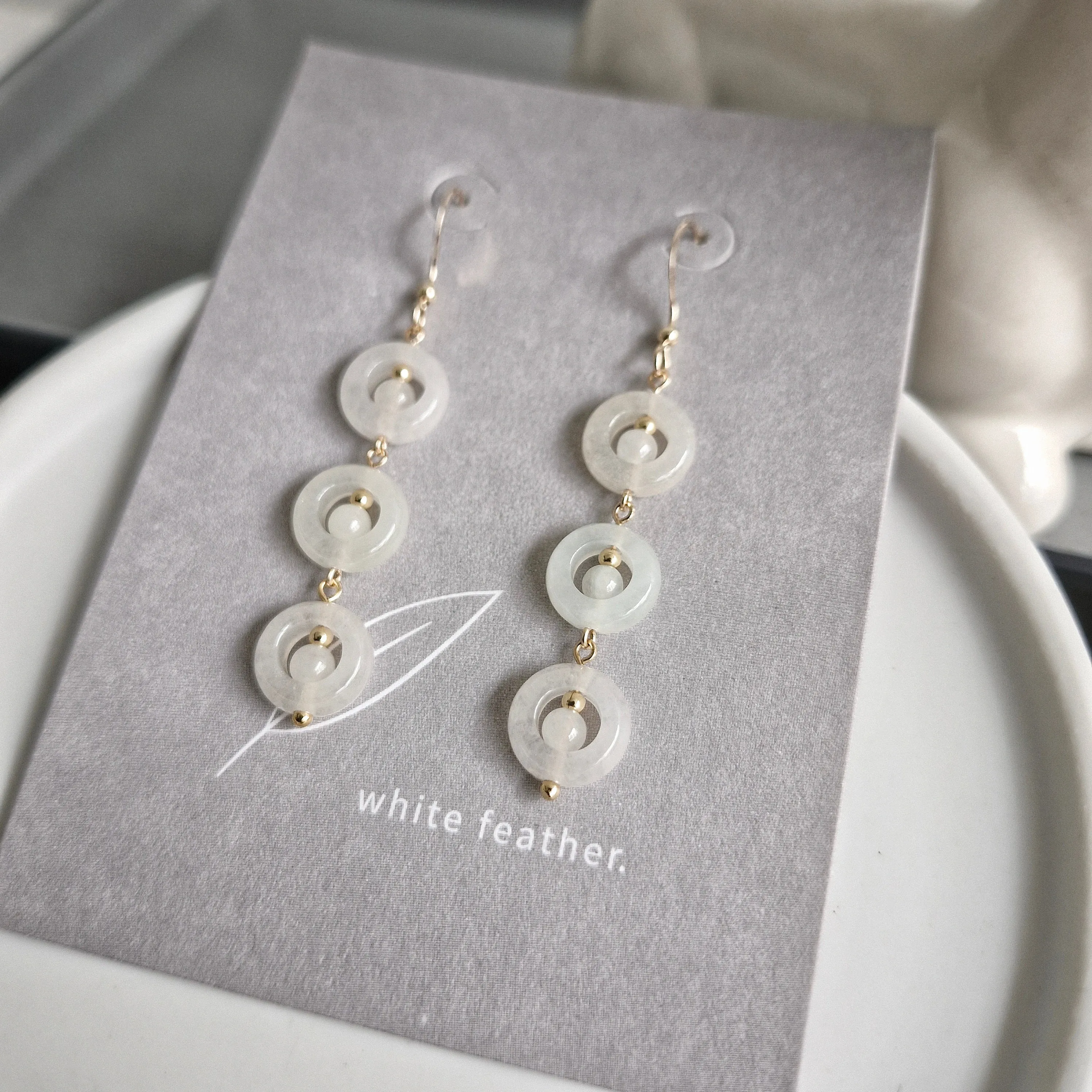 Jorian Jade Earrings | 14k Gold-filled