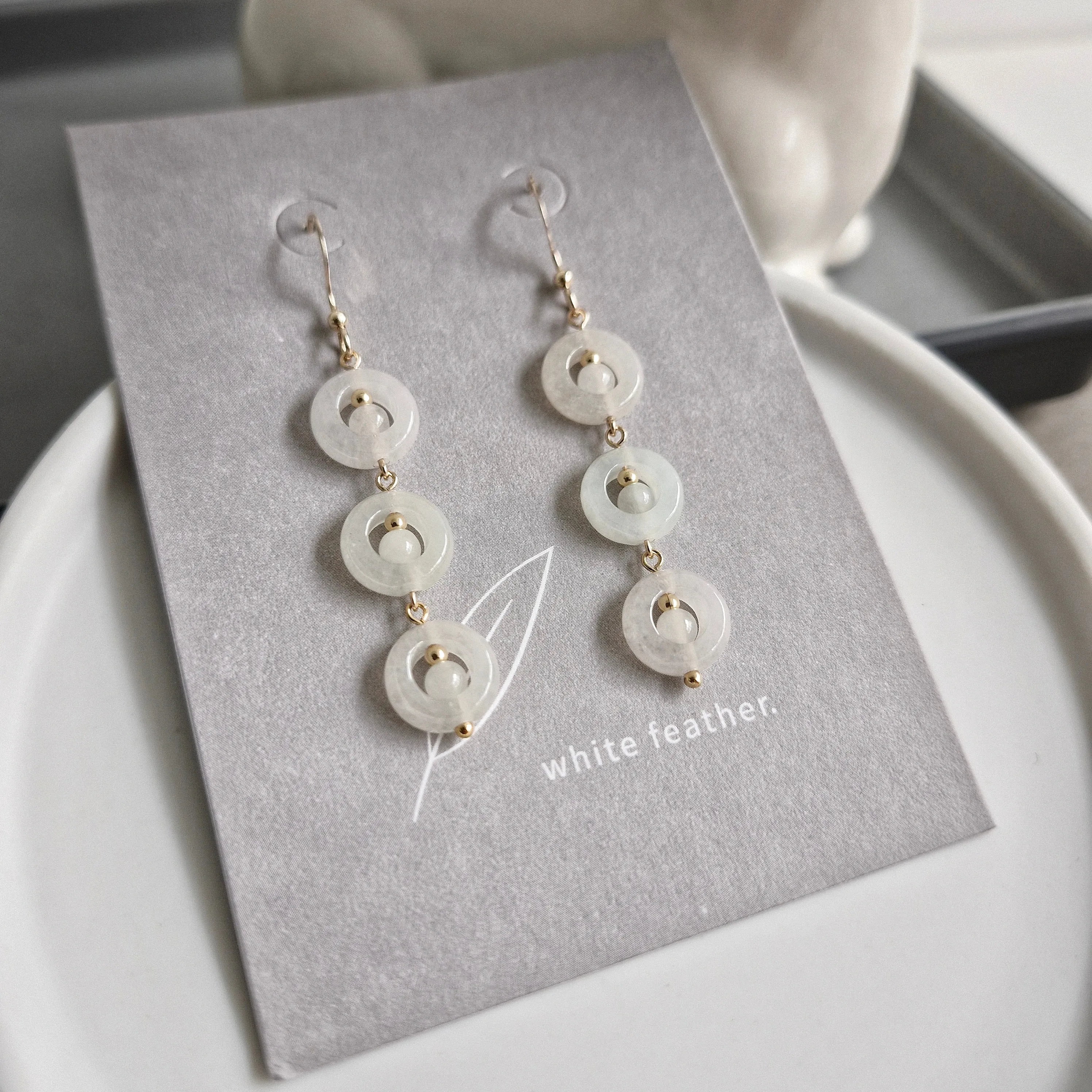 Jorian Jade Earrings | 14k Gold-filled
