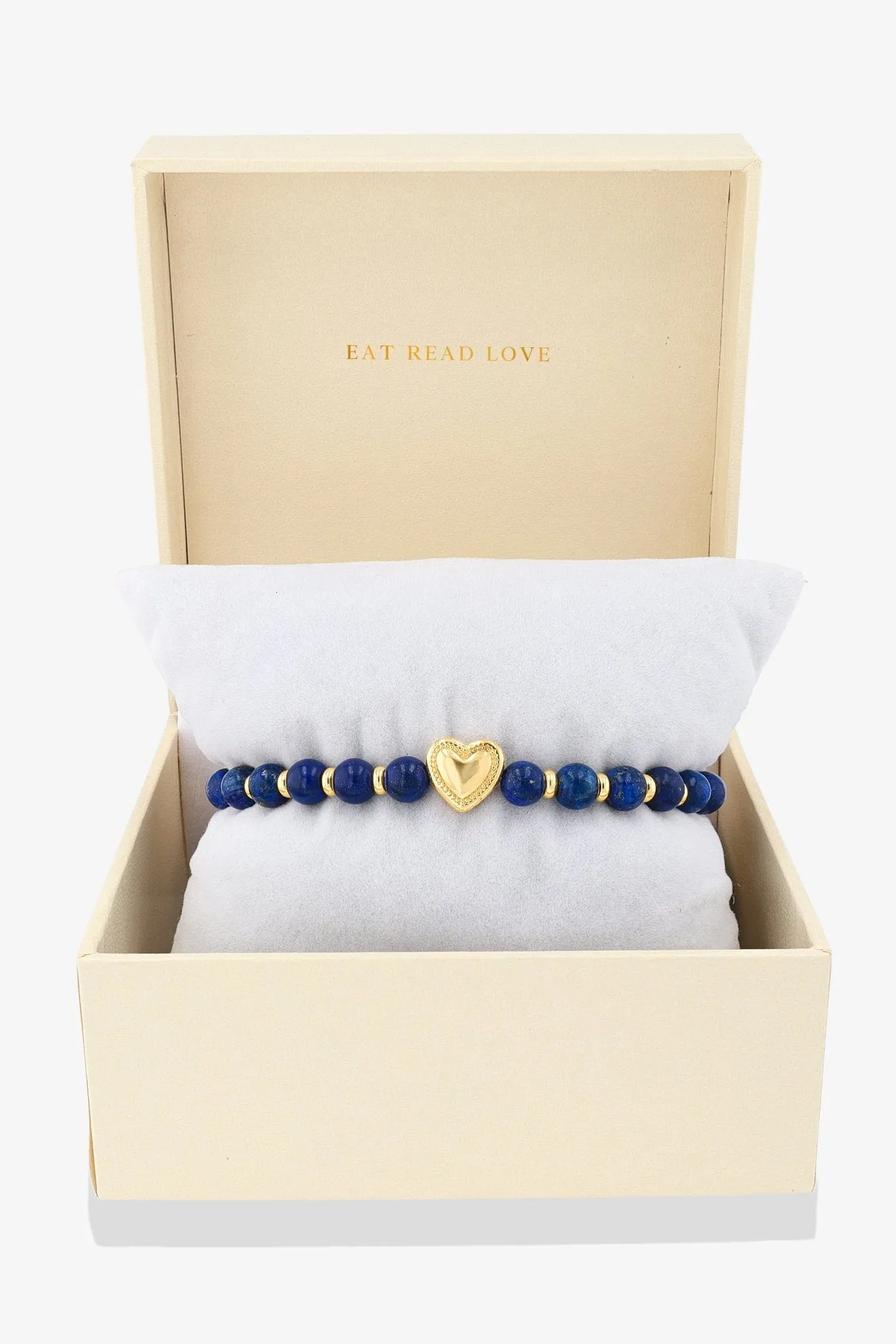 Natural Lapis Lazuli Heartbeat of Gold Bracelet