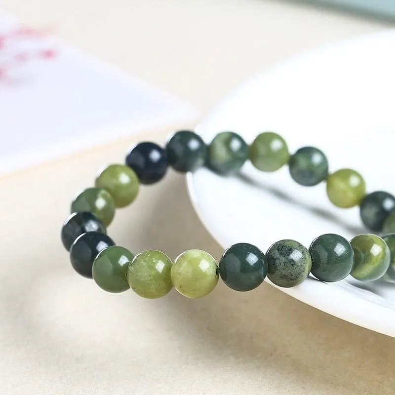 Natural Stone Green Jade Bracelet