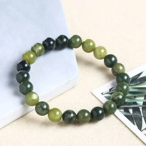 Natural Stone Green Jade Bracelet