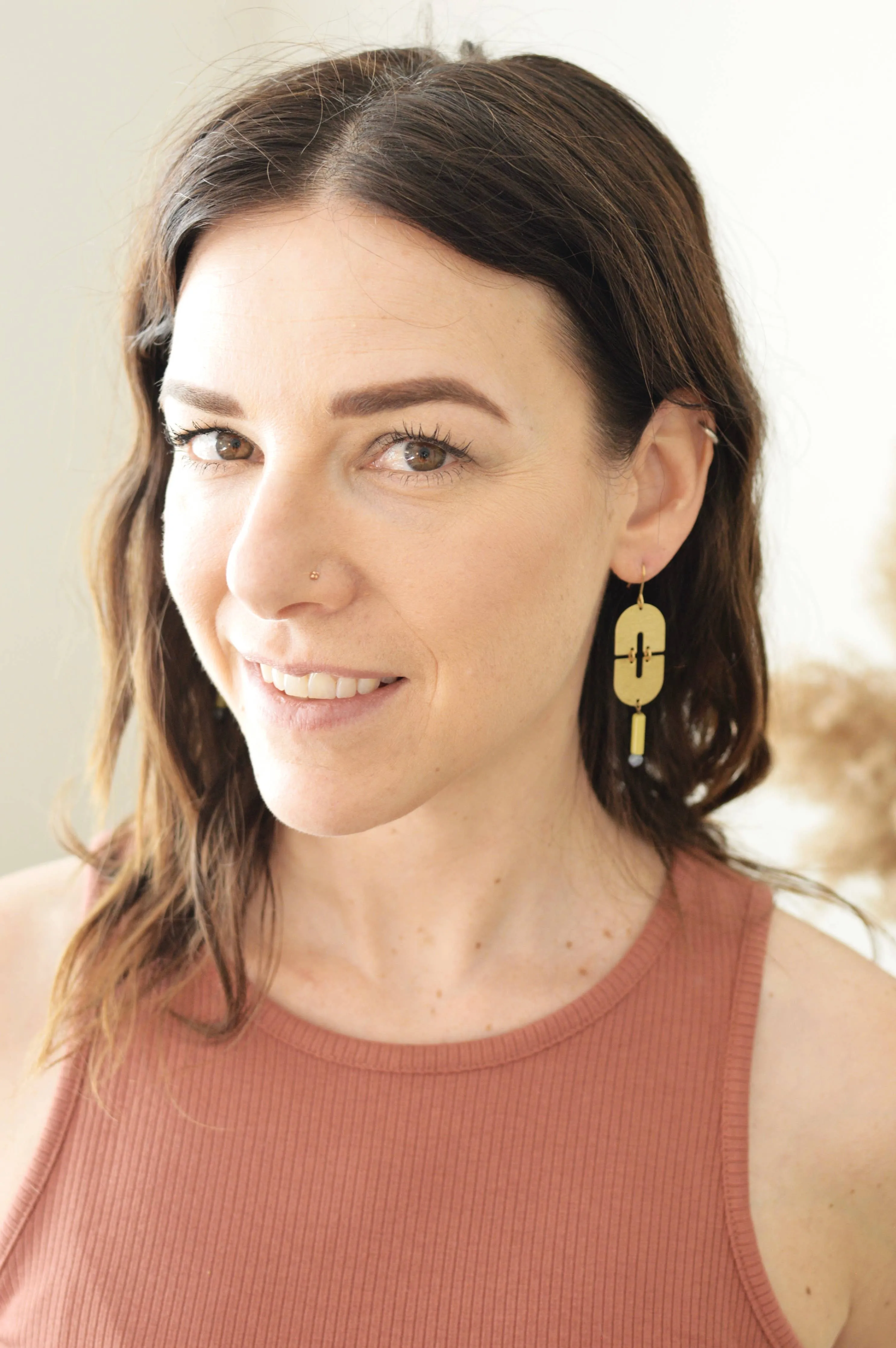 Nora Earrings in Dalmatian Jasper