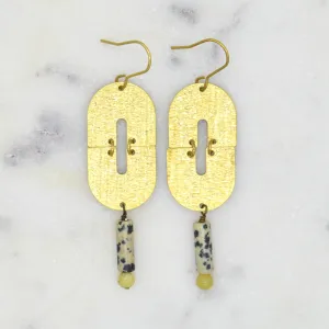 Nora Earrings in Dalmatian Jasper