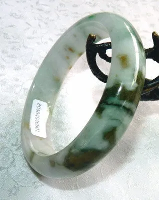 "Powerful Woman" Burmese Jadeite Bangle Bracelet 58 mm Grade A with Certificate (801)