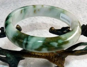 "Powerful Woman" Burmese Jadeite Bangle Bracelet 58 mm Grade A with Certificate (801)