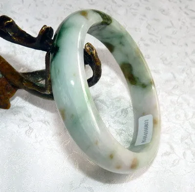 "Powerful Woman" Burmese Jadeite Bangle Bracelet 58 mm Grade A with Certificate (801)