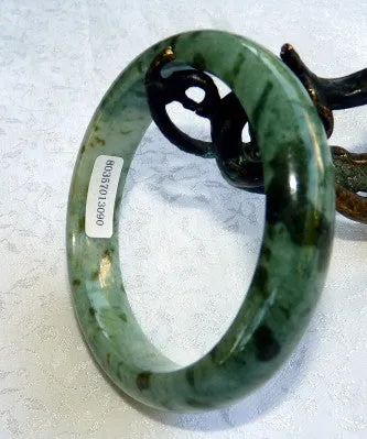 "Powerful Woman" Burmese Jadeite Grade A Bangle Bracelet 59 mm   Certificate (3090)