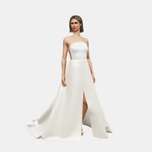 Rounded bustier   A-line wrapped