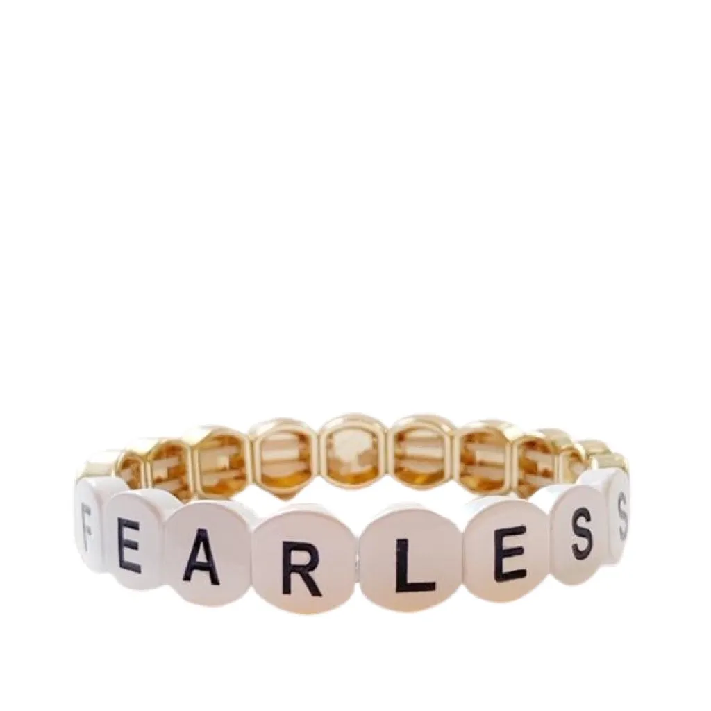 Word Tile Bracelet- Fearless